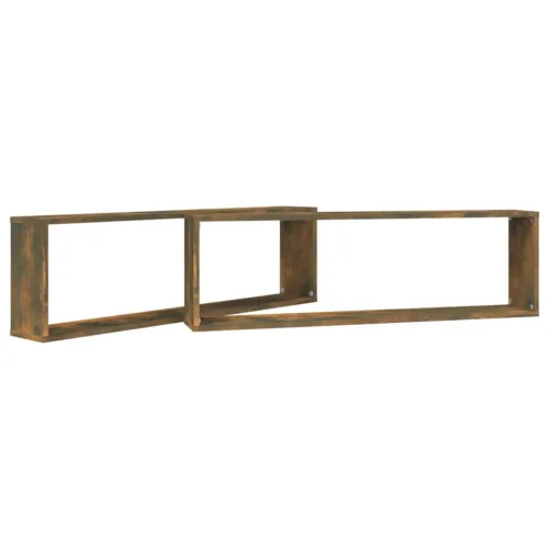 Kockaste zidne police 2 kom boja hrasta 100 x 15 x 30 cm drvene - Dimljeni hrast 100 x 15 x 30 cm 2 Cijena