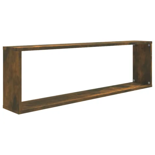 Kockaste zidne police 2 kom boja hrasta 100 x 15 x 30 cm drvene - Dimljeni hrast 100 x 15 x 30 cm 2 Cijena