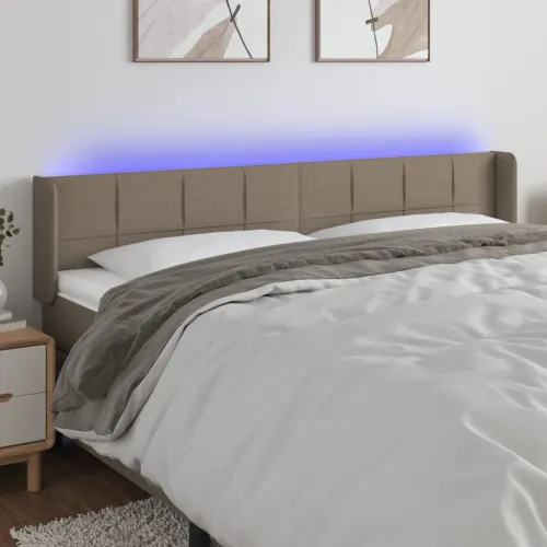 LED uzglavlje smeđesivo 183x16x78/88 cm od tkanine - Sivo-smeđa 183 x 16 x 78/88 cm Cijena