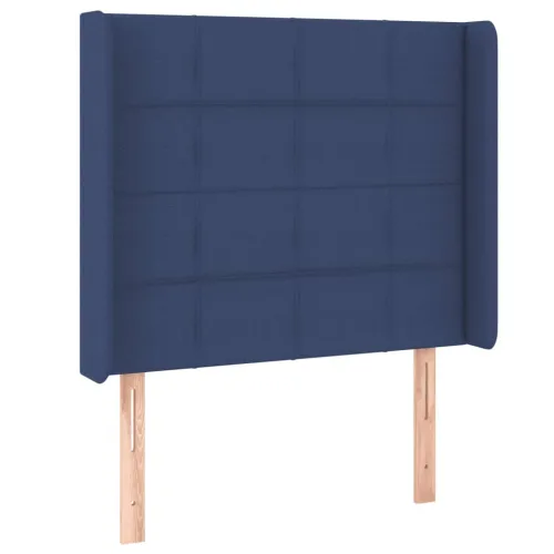 LED uzglavlje plavo 83 x 16 x 118/128 cm od tkanine - Plava 83 x 16 x 118/128 cm Cijena