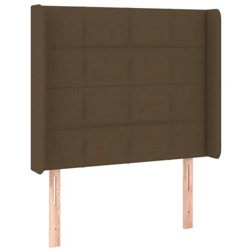 LED uzglavlje tamnosmeđe 93x16x118/128 cm od tkanine - Tamno smeđa 93 x 16 x 118/128 cm 1 Tamno smeđa Cijena