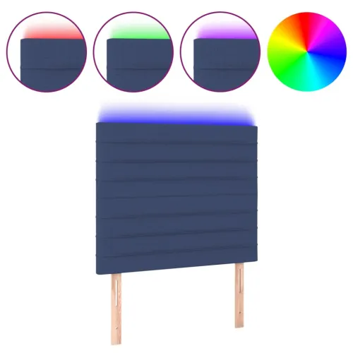 LED uzglavlje plavo 80x5x118/128 cm od tkanine - Plava 80 x 5 x 118/128 cm Cijena