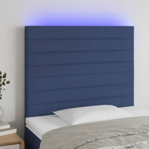 LED uzglavlje plavo 80x5x118/128 cm od tkanine - Plava 80 x 5 x 118/128 cm Cijena