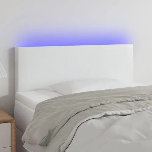 LED uzglavlje bijelo 80 x 5 x 78/88 cm od umjetne kože - Bijela 80 x 5 x 78/88 cm Cijena