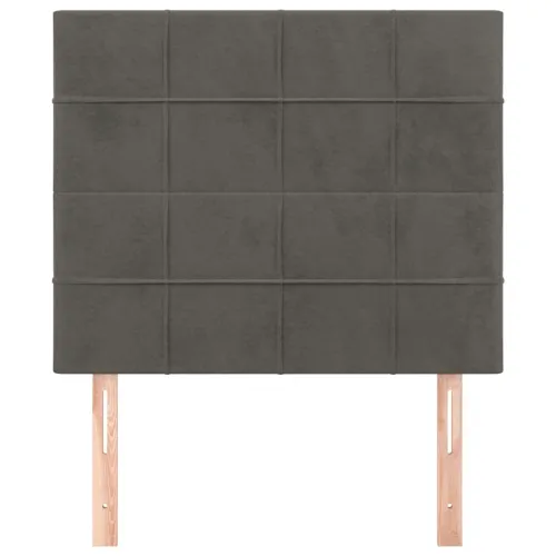 Uzglavlje tamno sivo 100x5x118/128 cm baršunasto - Tamno siva 100 cm Visoko Cijena
