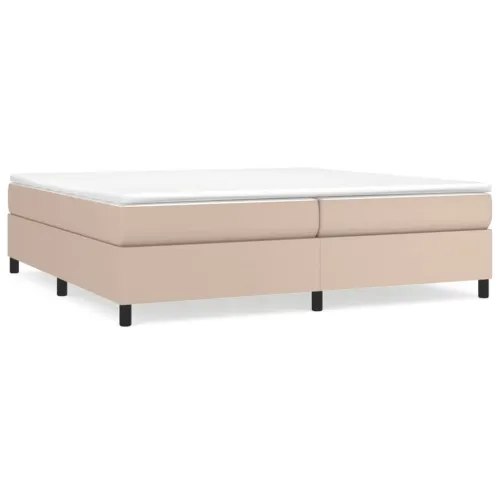Okvir za krevet s oprugom boja cappuccina 200x200 cm od umjetne kože - Boja cappuccina 200 x 200 cm 35 cm Cijena