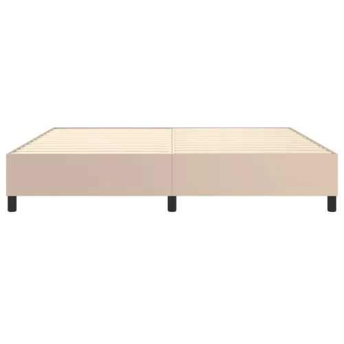 Okvir za krevet s oprugom boja cappuccina 200x200 cm od umjetne kože - Boja cappuccina 200 x 200 cm 35 cm Cijena