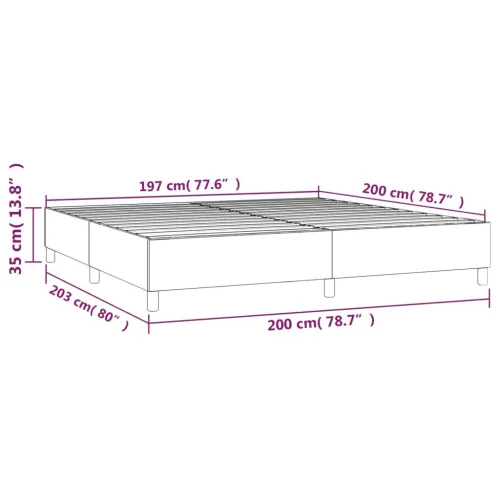 Okvir za krevet s oprugom boja cappuccina 200x200 cm od umjetne kože - Boja cappuccina 200 x 200 cm 35 cm Cijena