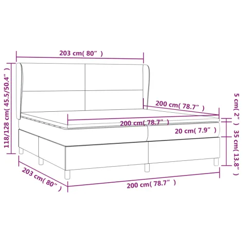 Krevet box spring s madracem cappuccino 200x200cm umjetna koža - Boja cappuccina 200 x 200 cm Gladak dizajn Cijena