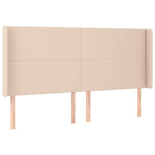 Krevet box spring madrac LED cappuccino 200x200cm umjetna koža - Boja cappuccina 200 x 200 cm Gladak dizajn Cijena