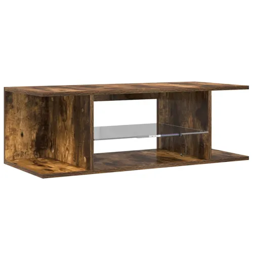 TV ormarić s LED svjetlima boja dimljenog hrasta 90x39x30 cm - Dimljeni hrast 1 Cijena
