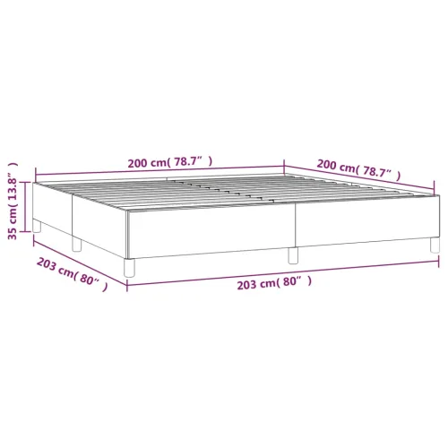 Okvir za krevet bez madraca boja cappuccina 200x200 cm od umjetne kože - Boja cappuccina 200 x 200 cm 35 cm Cijena