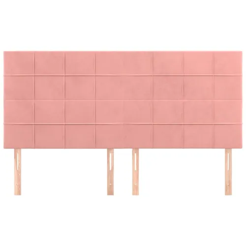 Uzglavlje roze 200x5x118/128 cm baršunasto - Ružičasta 200 cm Visoko Cijena
