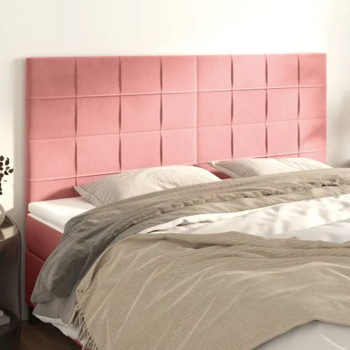 Uzglavlje roze 200x5x118/128 cm baršunasto - Ružičasta 200 cm Visoko Cijena