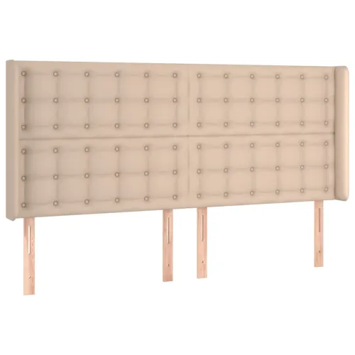 Krevet box spring madrac LED cappuccino 200x200cm umjetna koža - Boja cappuccina 200 x 200 cm gumbi Cijena