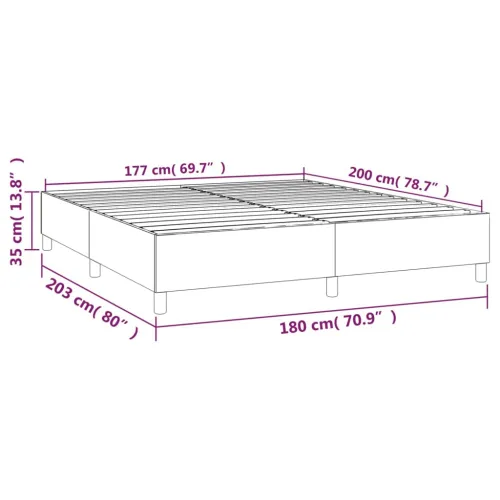 Okvir za krevet s oprugom krem 180x200 cm od umjetne kože - Krema 180 x 200 cm 35 cm Cijena