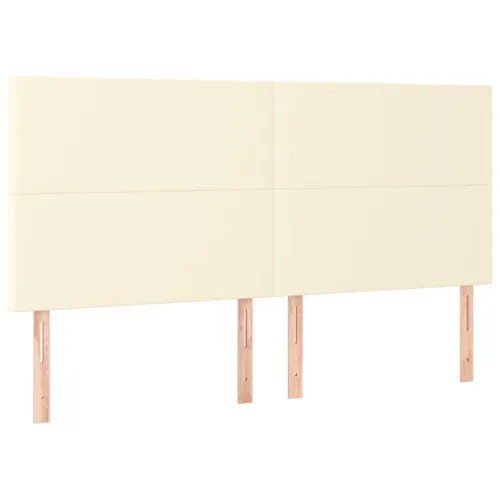 Boxspring - Krevet s oprugama i madracem krem 180x200 cm od umjetne kože - Krema 180 x 200 cm Gladak dizajn Cijena