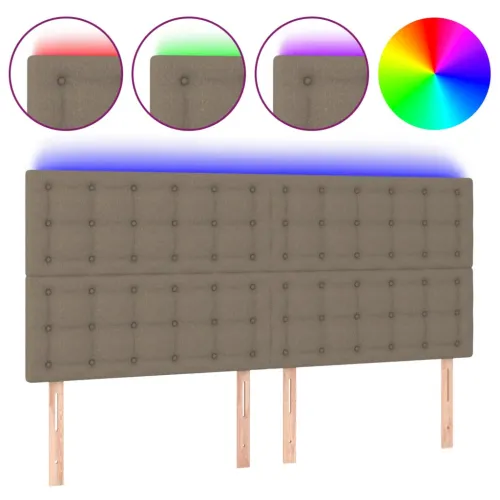 LED uzglavlje smeđesivo 160x5x118/128 cm od tkanine - Sivo-smeđa 160 x 5 x 118/128 cm Cijena