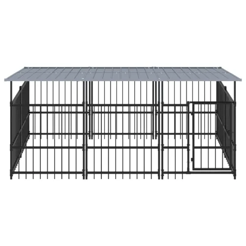 Vanjski kavez za pse s krovom čelični 5,63 m² - 297 x 198 x 128 cm 1 Cijena
