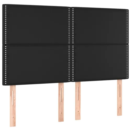 Boxspring - Krevet s oprugama i madracem crni 140 x 200 cm od umjetne kože - Crna 140 x 200 cm Obično s čavlima Cijena