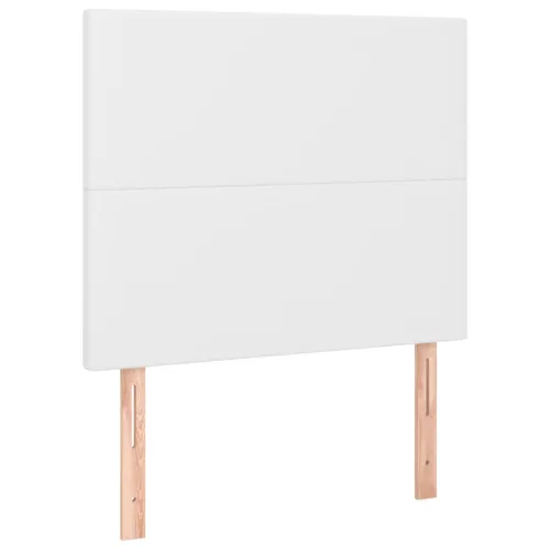 Boxspring - Krevet s oprugama i madracem bijeli 90 x 190 cm od umjetne kože - Bijela 90 x 190 cm Gladak dizajn Cijena