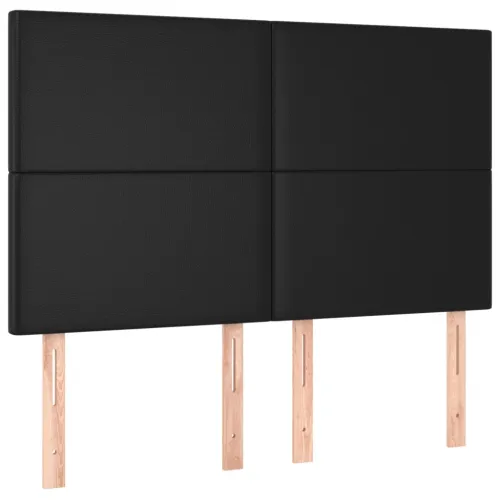 Boxspring - Krevet s oprugama i madracem crni 140 x 200 cm od umjetne kože - Crna 140 x 200 cm Gladak dizajn Cijena