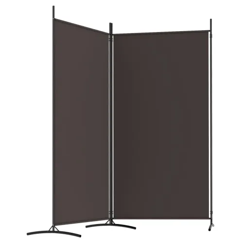 Paravan - Sobna pregrada s 2 panela smeđa 175 x 180 cm od tkanine - Smeđa 175 x 180 cm Cijena