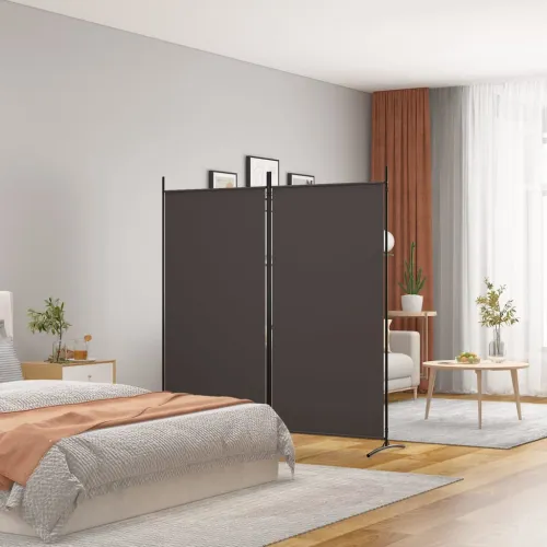 Paravan - Sobna pregrada s 2 panela smeđa 175 x 180 cm od tkanine - Smeđa 175 x 180 cm 1 1 Cijena