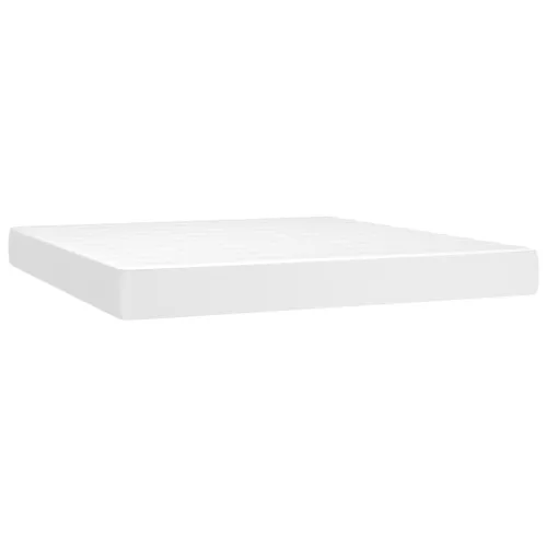 Boxspring - Krevet s oprugama i madracem bijeli 160x200 cm od umjetne kože - Bijela 160 x 200 cm Gladak dizajn Cijena
