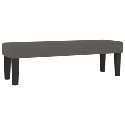 Boxspring - Krevet s oprugama i madracem sivi 140x190 cm od umjetne kože - Siva 140 x 190 cm gumbi Cijena