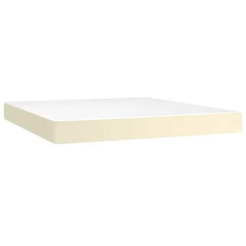 Krevet box spring s madracem LED krem 180x200cm od umjetne kože - Krema 180 x 200 cm Gladak dizajn Cijena