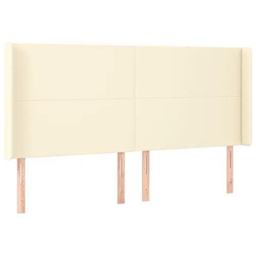 Krevet box spring s madracem LED krem 180x200cm od umjetne kože - Krema 180 x 200 cm Gladak dizajn Cijena