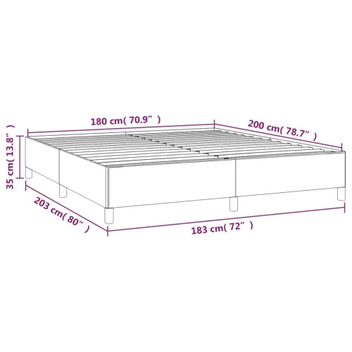 Okvir za krevet krem 180x200 cm od umjetne kože - Krema 180 x 200 cm 35 cm Cijena