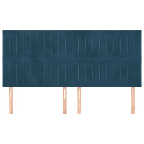 Uzglavlje tamnoplavo 200x5x118/128 cm baršunasto - Tamno plava 200 cm 1 Visoko Cijena