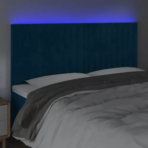 LED uzglavlje tamnoplavo 200x5x118/128 cm od tkanine - Tamno plava 200 x 5 x 118/128 cm 1 Tamno plava Cijena