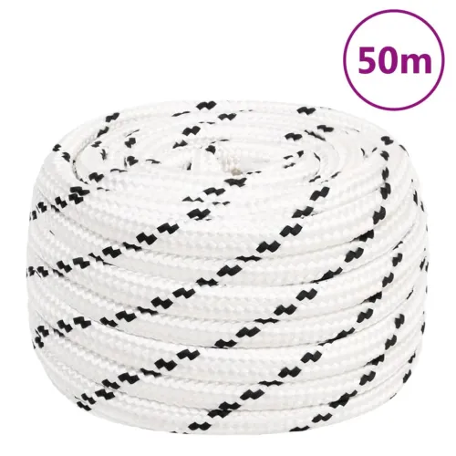 Pleteni brodski konop bijeli 16 mm x 50 m poliesterski - Bijela 16 mm 50 m Cijena