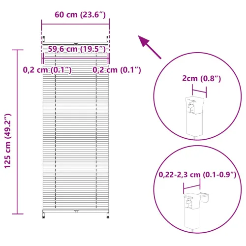 Žaluzine krem boje 60 x 125 cm - Krema 60 x 125 cm Cijena