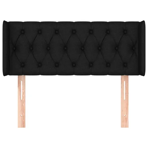 Uzglavlje s ušima crno 103x16x78/88 cm od tkanine - Crna 103 x 16 x 78/88 cm Cijena