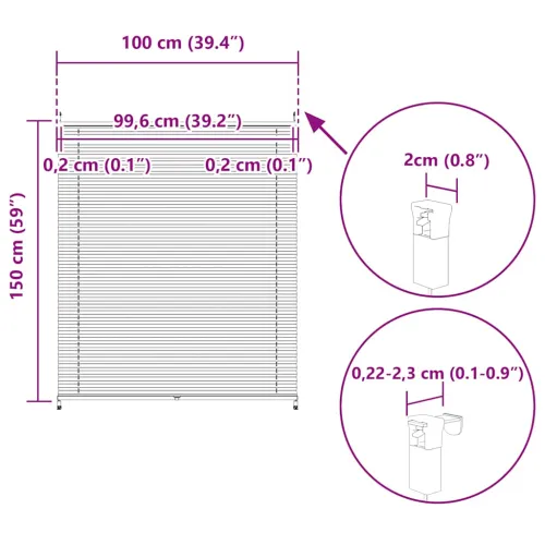 Žaluzine krem boje 100 x 150 cm - Krema 100 x 150 cm Cijena