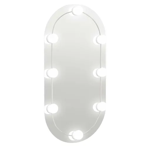 Ogledalo s LED svjetlima 80 x 40 cm stakleno ovalno - 80 x 40 cm s LED svjetlima Ovalno Cijena