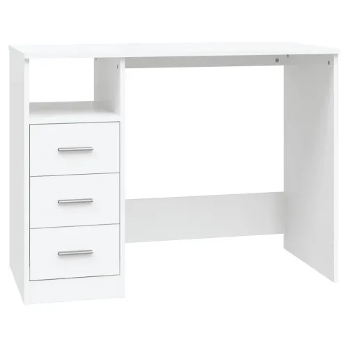 Radni stol s ladicama bijeli 102 x 50 x 76 cm konstruirano drvo - Bijela Bijela Cijena