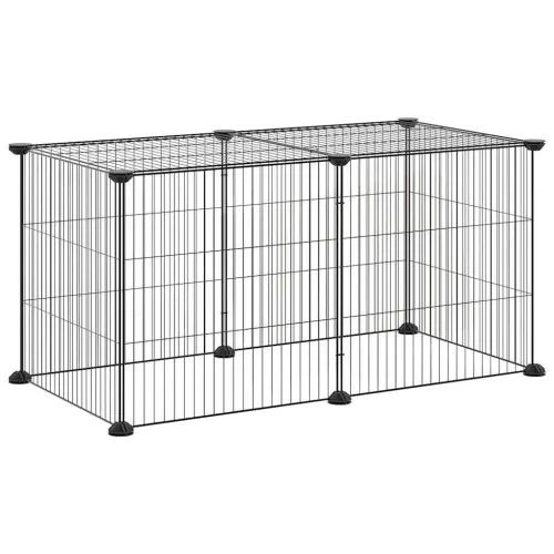 Kavez za kućne ljubimce s 8 panela crni 70x35x35 cm čelični - 13.3 x 1.5 cm 8 panela bez vrata 13,3 x 1,5 cm 8 panela bez vrata Cijena