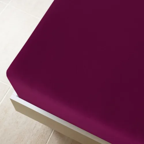 Plahta s gumicom od žerseja bordo 100x200 cm pamučna - Bordo 100 x 200 cm 1 Cijena