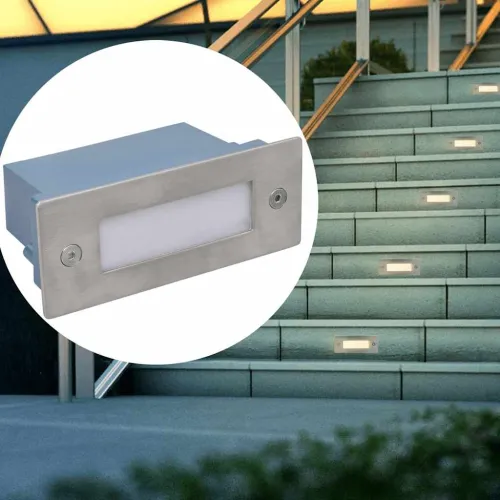 LED ugradbena svjetla za stepenice 6 kom 44 x 111 x 56 mm Cijena