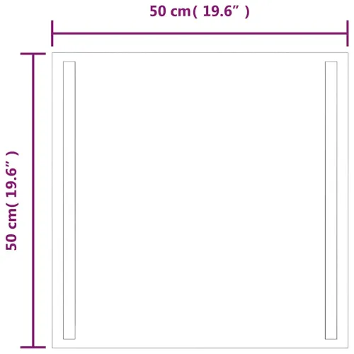 LED kupaonsko ogledalo 50x50 cm - 50 x 50 cm 1 Cijena