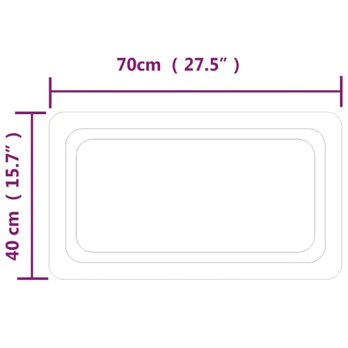LED kupaonsko ogledalo 70x40 cm - 70 x 40 cm Cijena