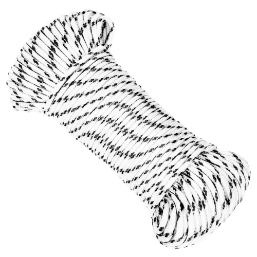 Pleteni brodski konop bijeli 5 mm x 100 m poliesterski - Bijela 5 mm 100 m Cijena