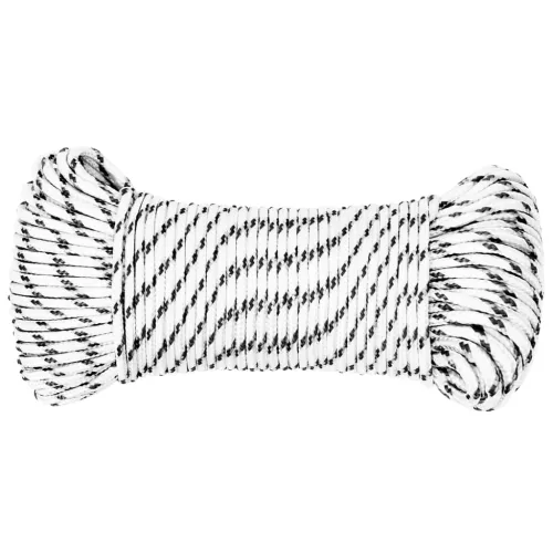 Pleteni brodski konop bijeli 5 mm x 100 m poliesterski - Bijela 5 mm 100 m Cijena