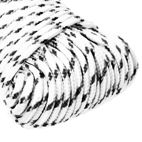 Pleteni brodski konop bijeli 5 mm x 100 m poliesterski - Bijela 5 mm 100 m Cijena