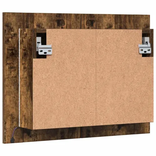 LED kupaonski ormarić s ogledalom boja hrasta 60x12x45cm drveni - Dimljeni hrast Cijena
